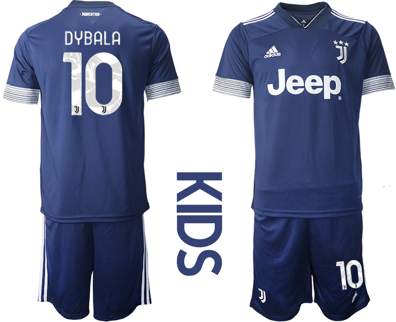 Youth 2020-2021 club Juventus away blue #10 Soccer Jerseys->juventus jersey->Soccer Club Jersey